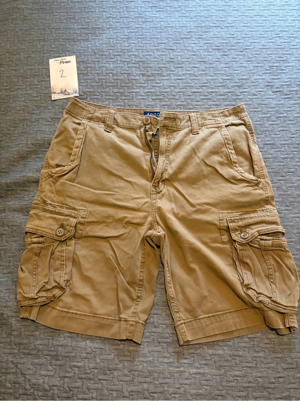 Arizona Jean Company Men's Khaki Cargo Shorts - Multi-Pocket Utility